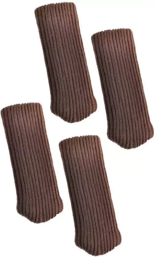Luminous Luxury 4 Stuks Stoelpoot Sokken Beschermers Bruin Eetkamerstoel Accessoires