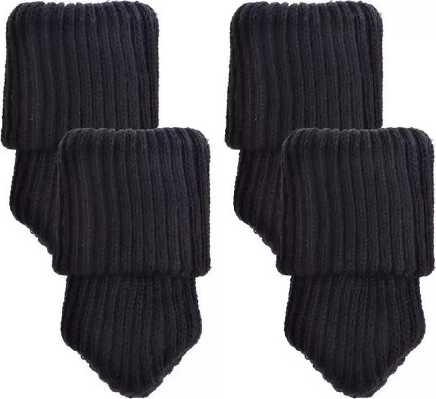 Luminous Luxury 4 Stuks Stoelpoot Sokken Beschermers Zwart Eetkamerstoel Accessoires