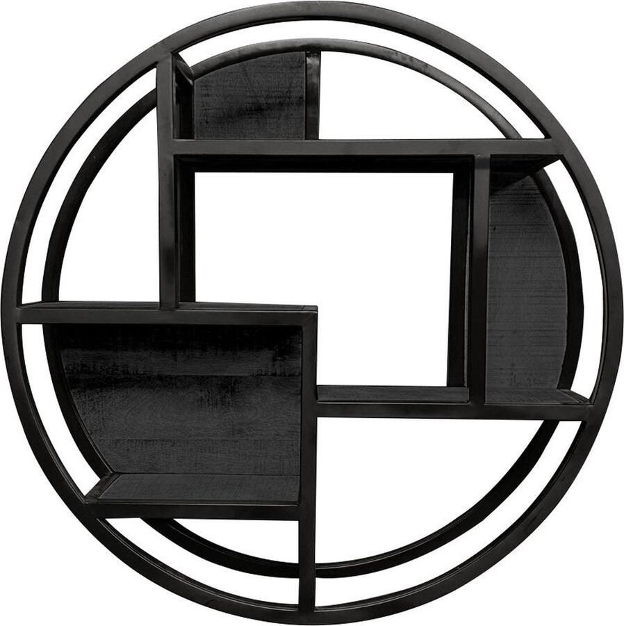 Luna Wandrek Rond 75 cm Zwart Mangohout - Foto 3