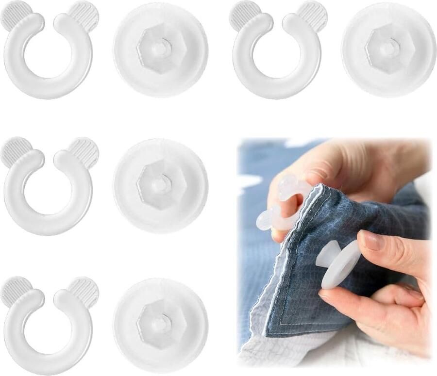 Luvetrex 4x Hoekclips voor Dekbedovertrek Houder Handige Bevestiging voor Lakens en Dekbedden