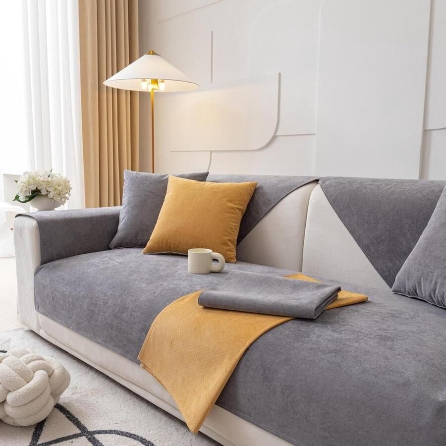 Bankhoes waterdicht antislip bankovertrek hoekbank L-vorm bankovertrek hond kat bankovertrek 1- 2- 3- 4-zits