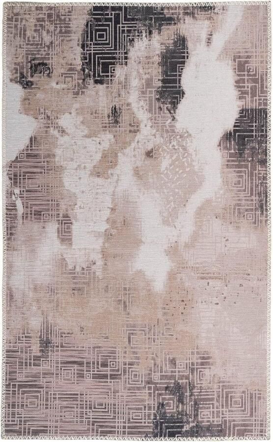 Luvetrex Chique Vloerkleed met Vintage Look en Moderne Elegantie in Taupe 120 x 180 cm