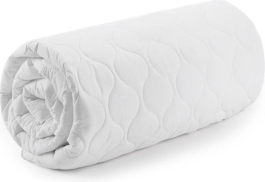 Luvetrex Comfortabele en Zachte Gestepte Matrasbeschermer voor Tweepersoonsbed 140 x 200 cm Elastische Pasvorm