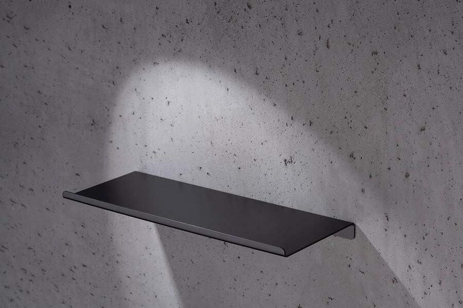 Luvetrex doucheplank zwart 30 cm doucheplank zwart roestvrij SUS304 badkamerrek roestvrij staal shampoohouder voor douche plank douche douchemand zwart