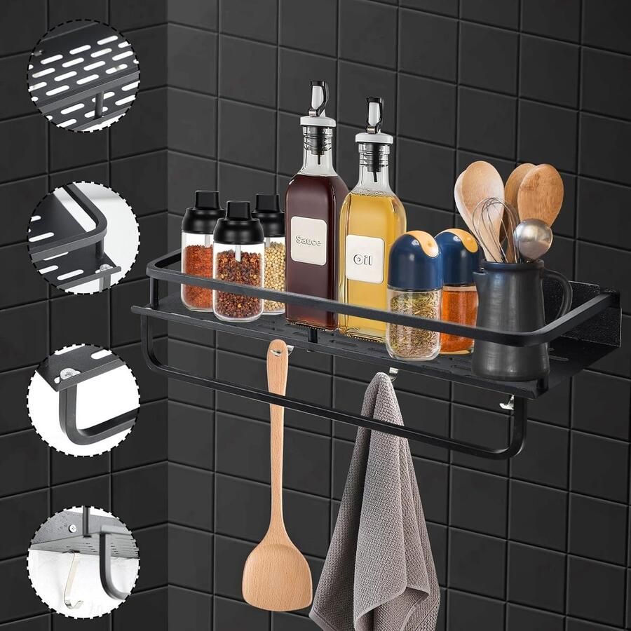 Luvetrex Doucherek zonder boren voor badkamer met grote capaciteit en stevig ontwerp