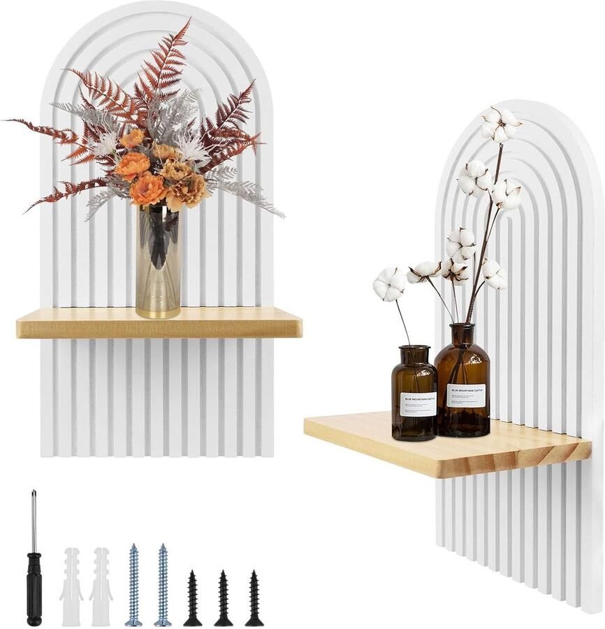 Luvetrex Handgemaakte Houten Wandplank voor Boheemse Kinderkamer en Interieurdecoratie