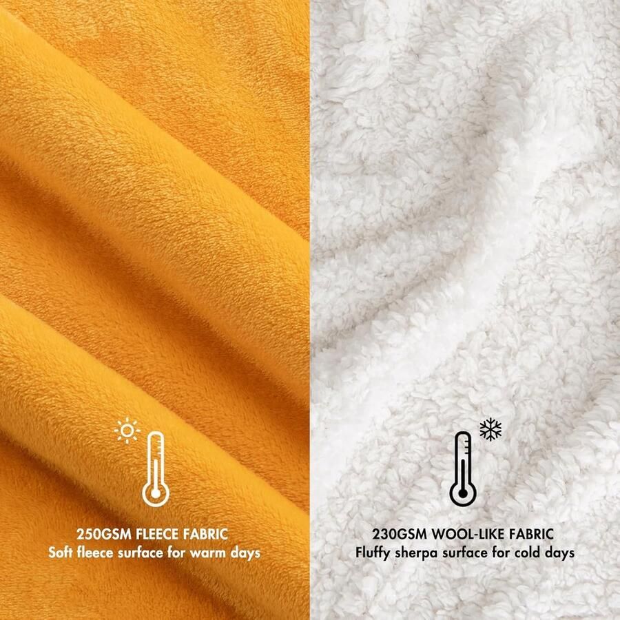 Luvetrex Heerlijk Zachte en Warme Microvezel Deken voor Bank Bed en Kantoor 130 x 150 cm