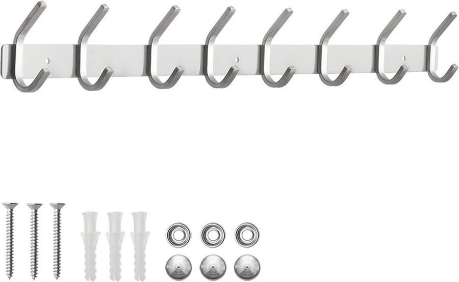 Luvetrex Kledinghaken wandhaken roestvrij staal garderobehaken handdoekhaken wandmontage geborsteld ca. 30 kg