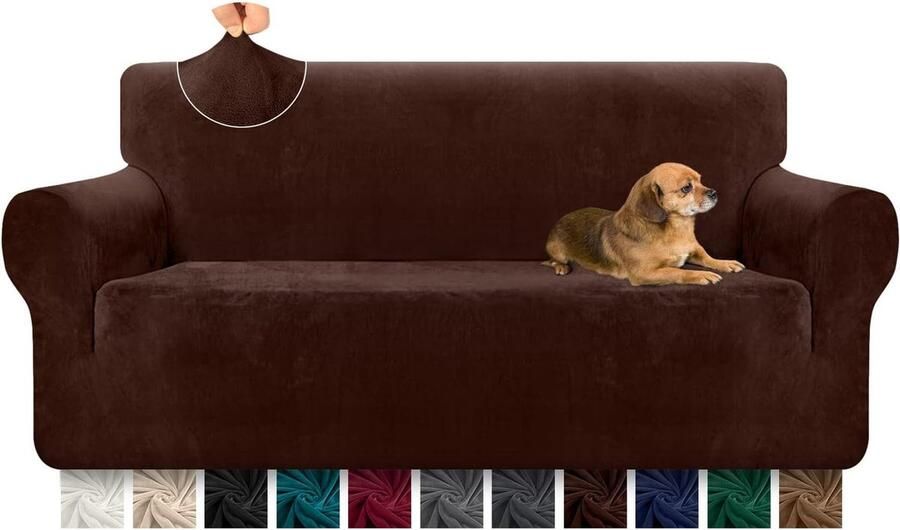 Goodivery Luxueuze Super Zachte Fluwelen Bankhoes voor 3-Zitsbanken