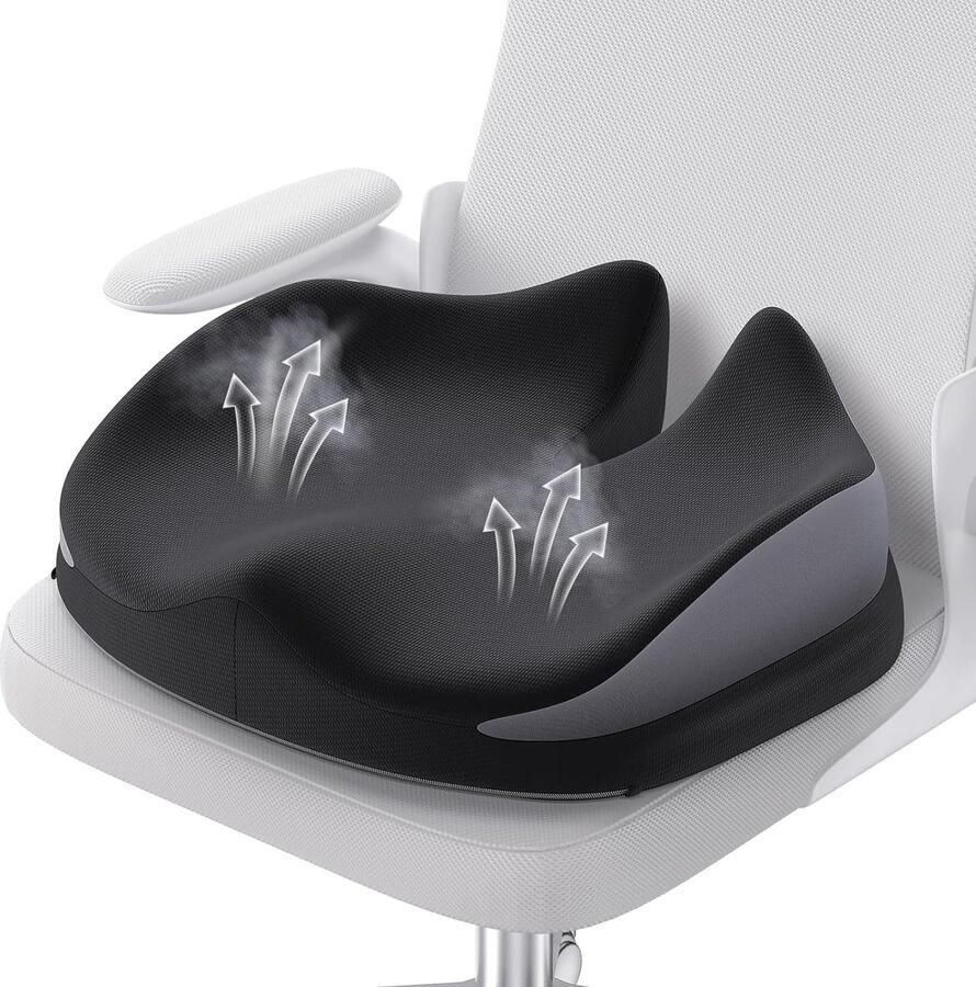 Luvetrex Memory Foam Zitkussen voor Bureaustoel en Autostoel