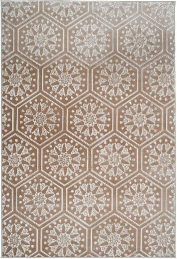 Goodivery Modern Kortpolig Vloerkleed met 3D Bloemenpatroon en Moderne Kleuren voor Kamers