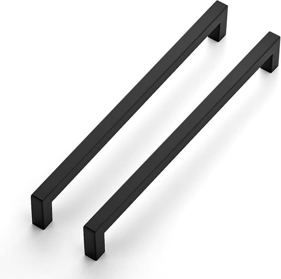 Goodivery Set van 25 Moderne Zwarte Kastgrepen voor Keukenkastjes en Meubelstukken van Roestvrij Staal