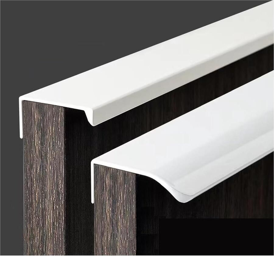 Luvetrex Onzichtbare Aluminium Meubelgrepen Set van 4 – Witte Deur- en Ladegrepen voor Keuken en Meer