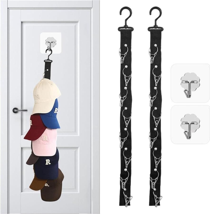 Luvetrex Opvouwbare Muur Organizer voor Hoeden en Accessoires Ideaal voor Kasten en Deuren