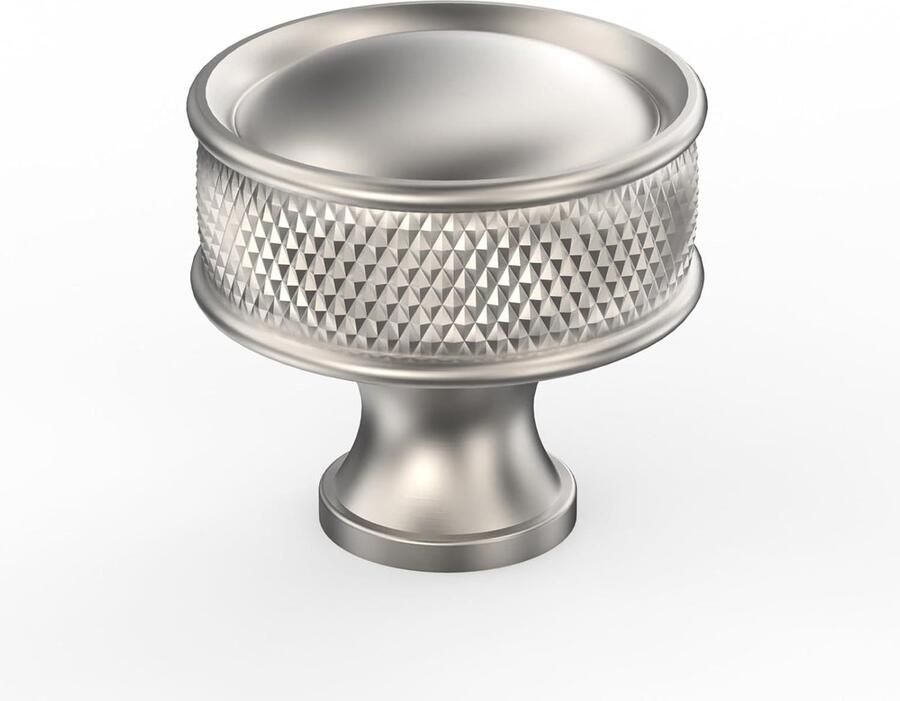 Luvetrex Set van 10 Luxe Meubelknoppen voor Kasten en Lades met Geborsteld Nikkelen Afwerking