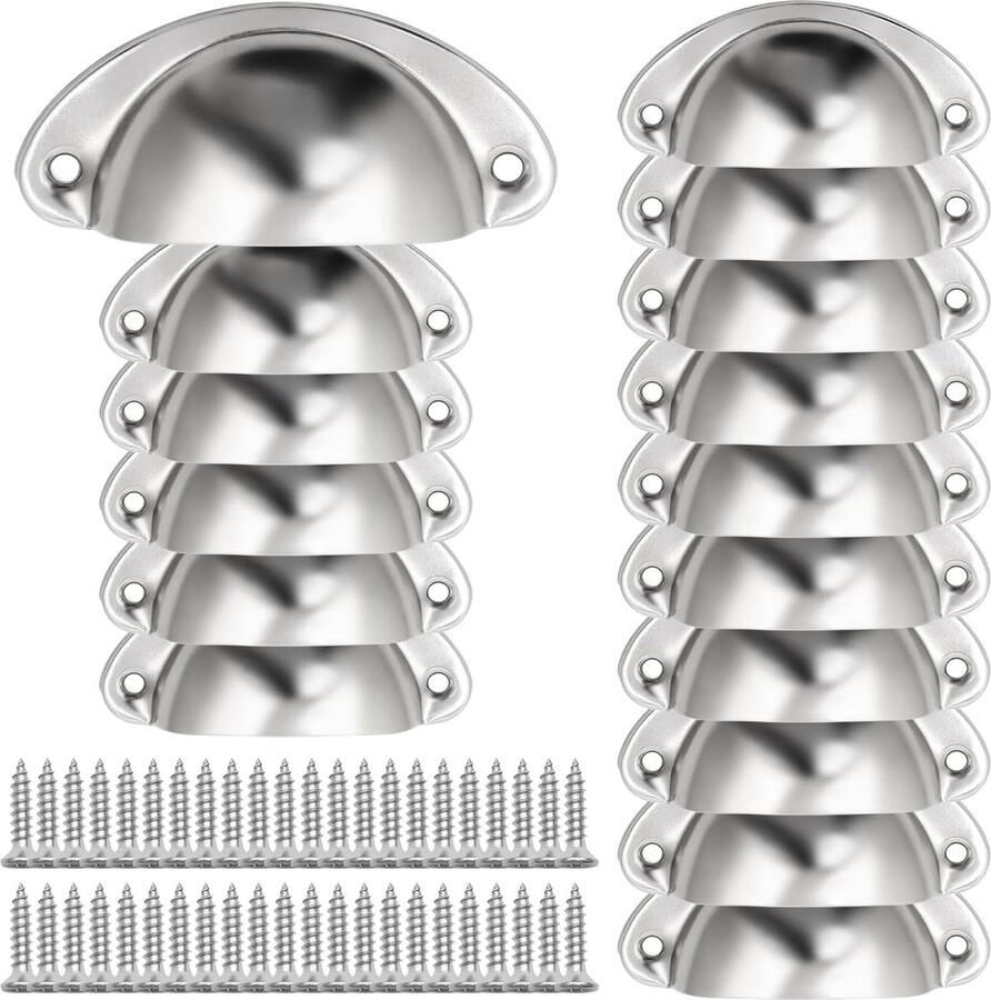 Luvetrex Set van 16 Klassieke Ladegrepen met Bevestigingsschroeven voor Meubels in Retro Stijl