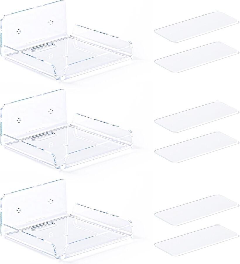 Luvetrex Stijlvolle en Ruimtebesparende Zwevende Mini Wandplank Set van Drie Stuks