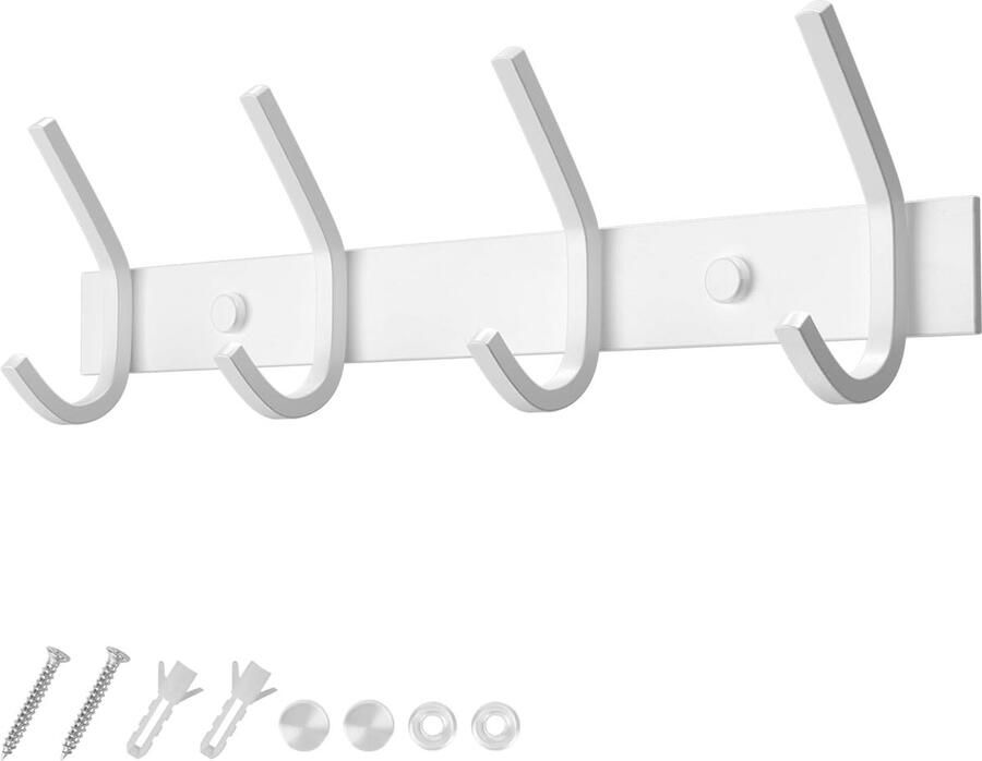 Luvetrex Stijlvolle en Stevige Wandkapstok met Vier Haken voor Ruimtes