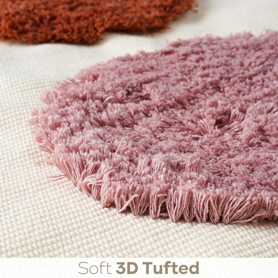 Luvetrex Stijlvolle Handgeweven Boho Vloerkleed met Maanmotief en Kwastjes voor Ruimtes