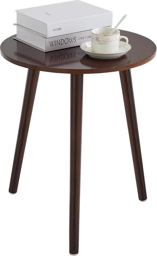 Luvetrex Stijlvolle Houten Bijzettafel Ronde Koffietafel Diameter 42 x 52 cm Multifunctioneel