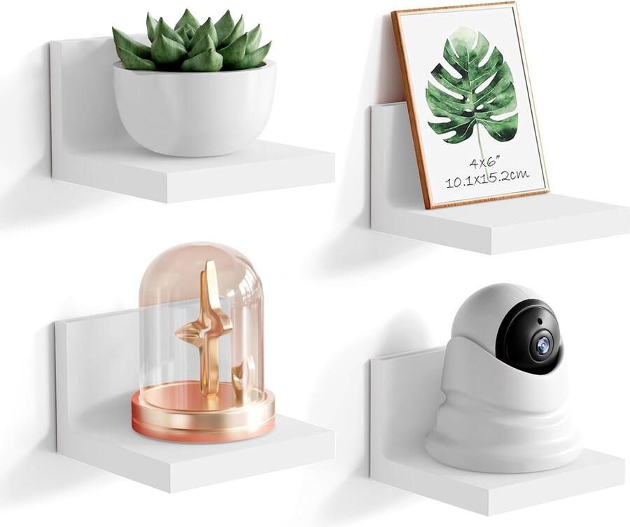 Luvetrex Stijlvolle Zwevende Wandplanken Set van 4 voor Elke Kamer