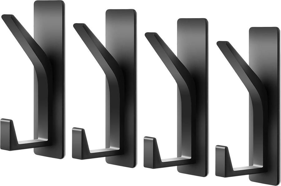 Luvetrex Tijdloze Zelfklevende Metalen Haken voor Ruimtes in Huis Set van 4 Stuks