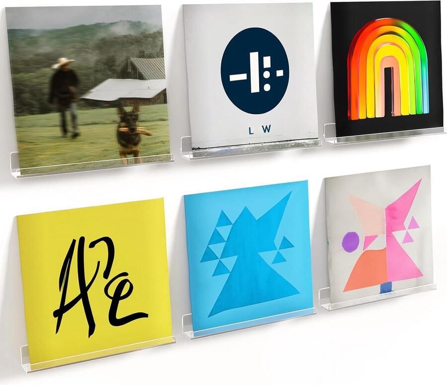 Luvetrex Transparante Acryl Wandplanken voor Vinyl Platen Foto's en Decoratie 10 Stuks