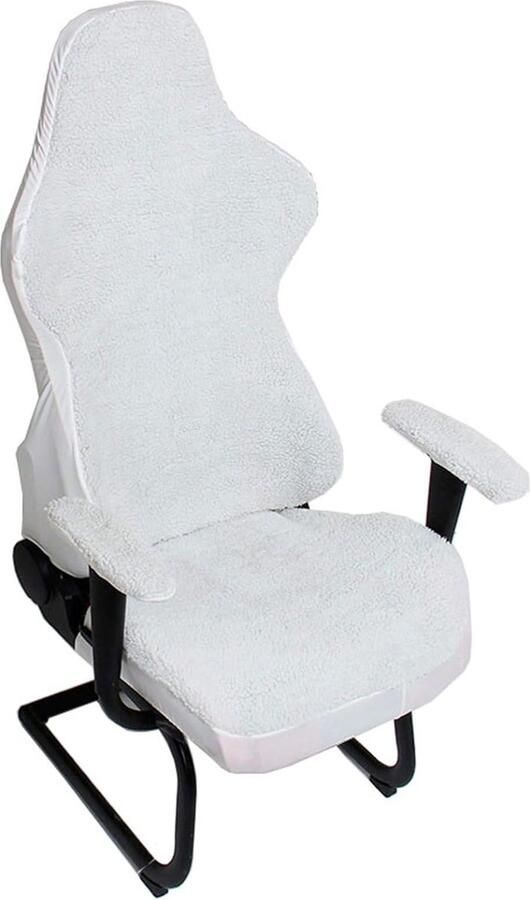 Luvetrex universele computerstoelhoes game- racestoel bedsprei wasbare stoel (alleen stoelhoes geen stoel) bescherm wit