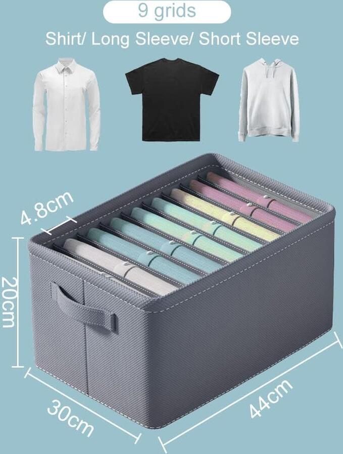 Luvetrex Veelzijdige Opvouwbare Kledingkast Organizer met 7 Compartimenten voor Kleding en Accessoires