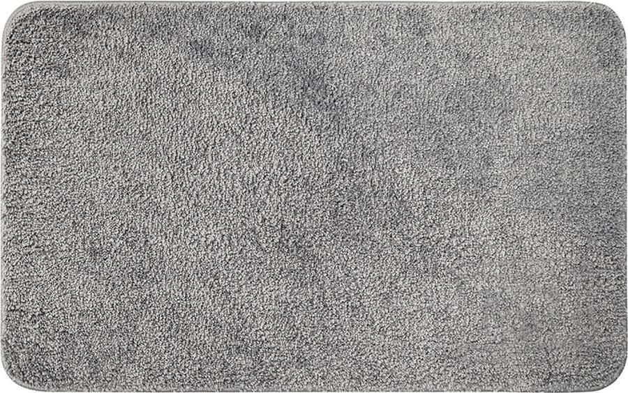 Luvetrex Vloerkleed voor Woonkamer Slaapkamer en Badkamer met Antislip en Absorptievermogen 60 x 90 cm Grijs