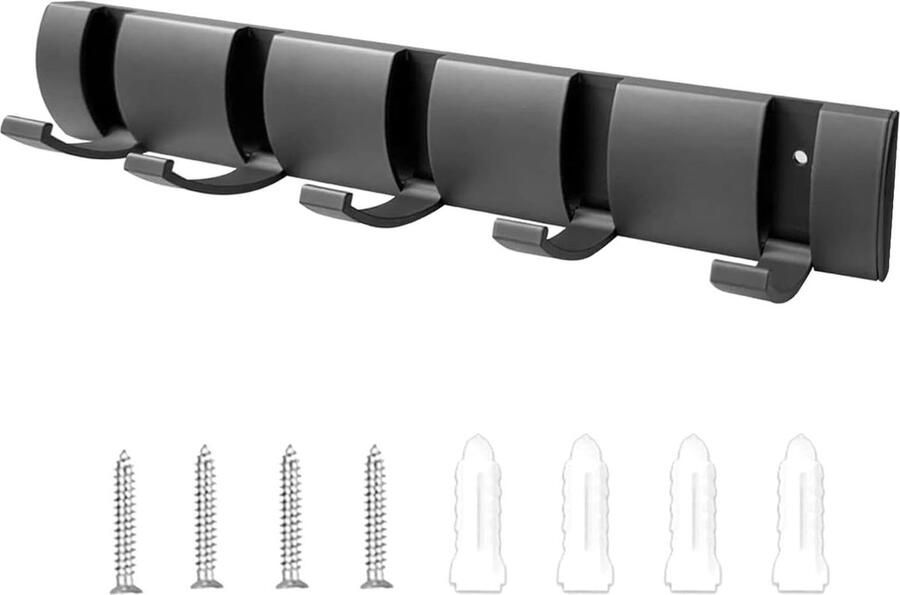 Luvetrex Wandgemonteerde zwevende kapstok met inklapbare haken voor veelzijdig gebruik in huis