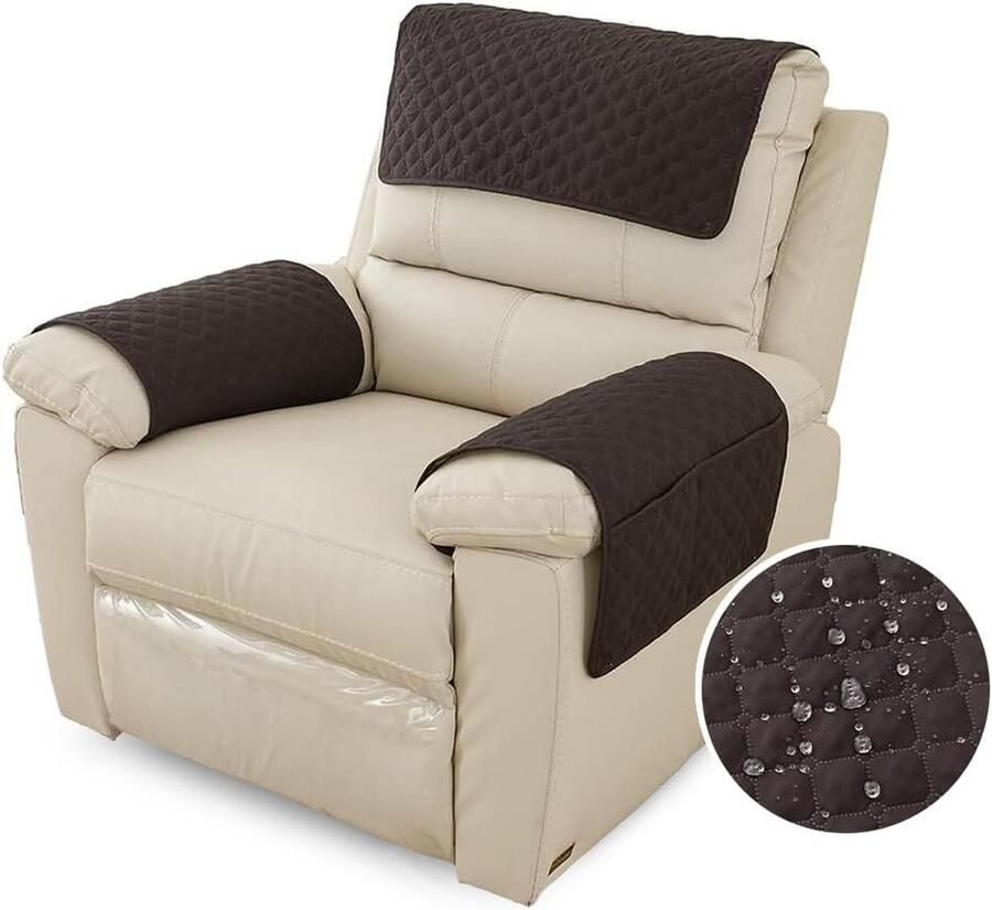 Luvetrex Waterdichte en Antislip Stoelhoes met Zakken voor Relaxstoelen
