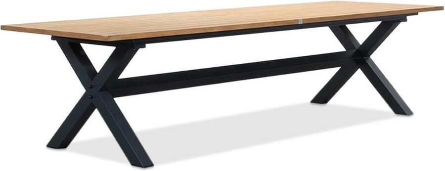 LUX outdoor living Lucan dining tuintafel teakhout + aluminium Teak 300cm 8 personen