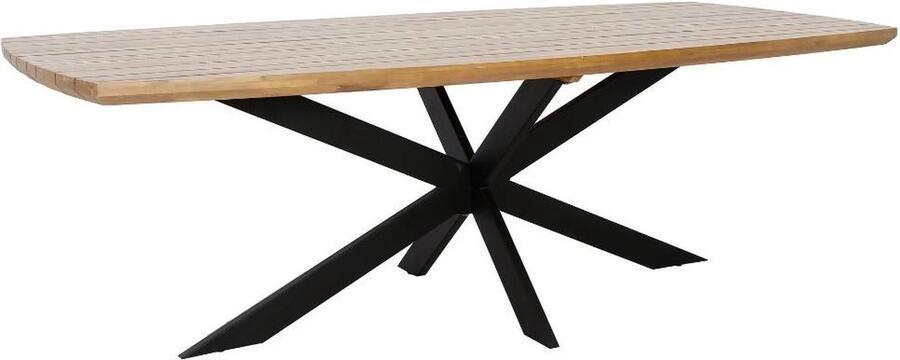 LUX outdoor living Salo dining tuintafel hardhout teaklook Deens ovaal 240x110cm 6 personen