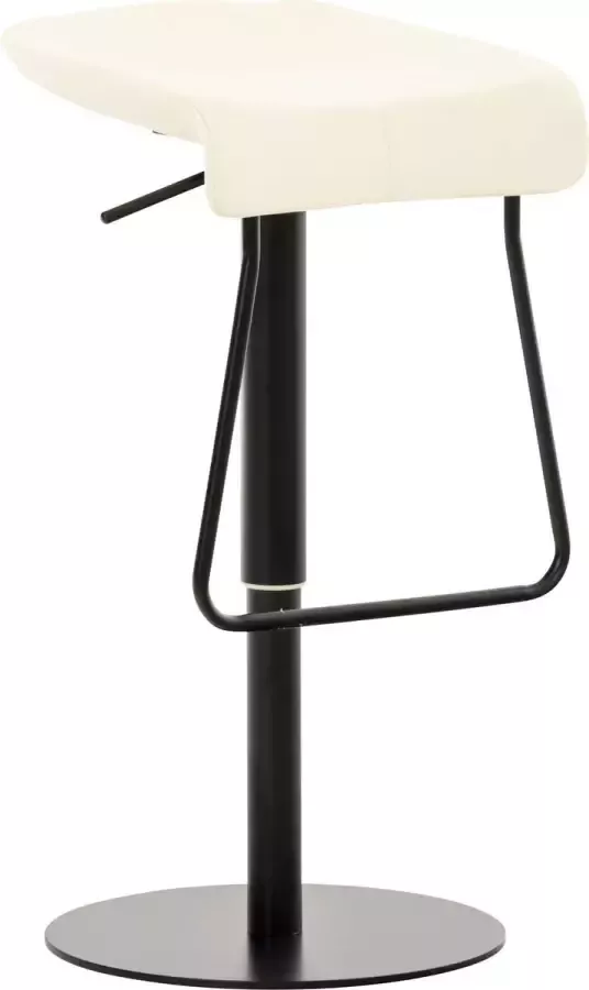 Luxe Comfort Barkruk Kruk Design Voetensteun In hoogte verstelbaar Crème 44x40x83 cm