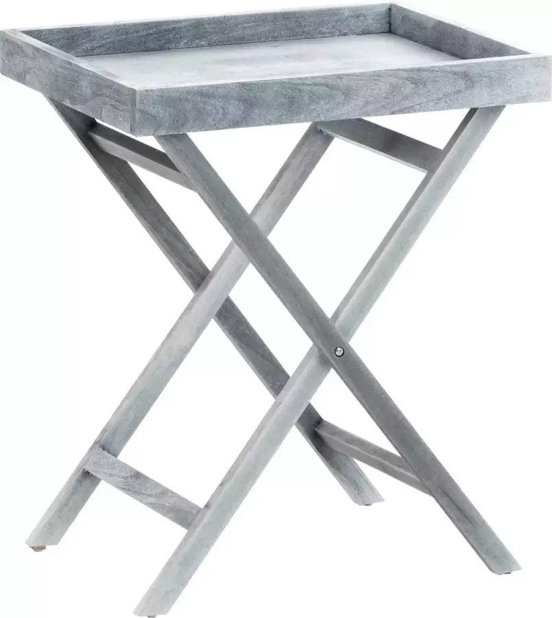 Luxe Comfort Bijzettafel Klaptafel Dienblad Ruimtebesparend Hout Grijs 51x39x61 cm