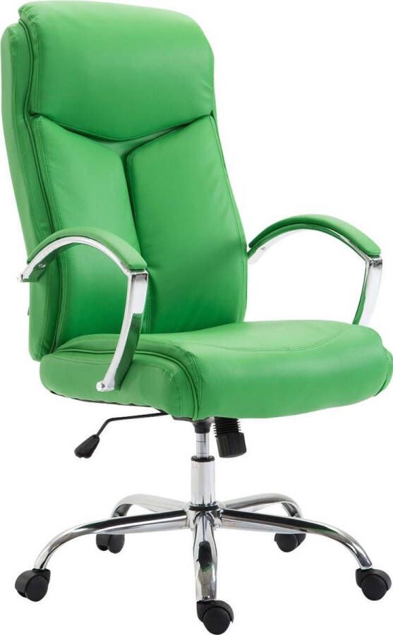 Luxe Comfort Bureaustoel Bureaustoelen voor volwassenen Design In hoogte verstelbaar XL Kunstleer Groen 73x65x125 cm