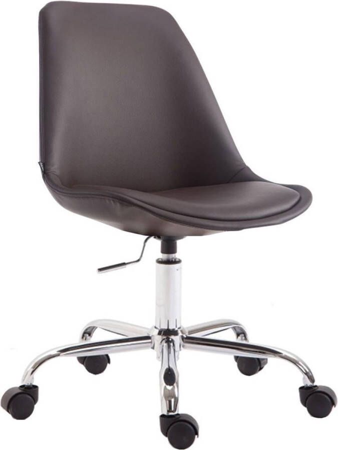 Luxe Comfort Bureaustoel In hoogte verstelbaar Kunstleer Bruin