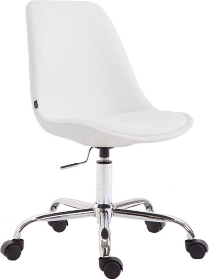Luxe Comfort Bureaustoel In hoogte verstelbaar Kunstleer – Wit