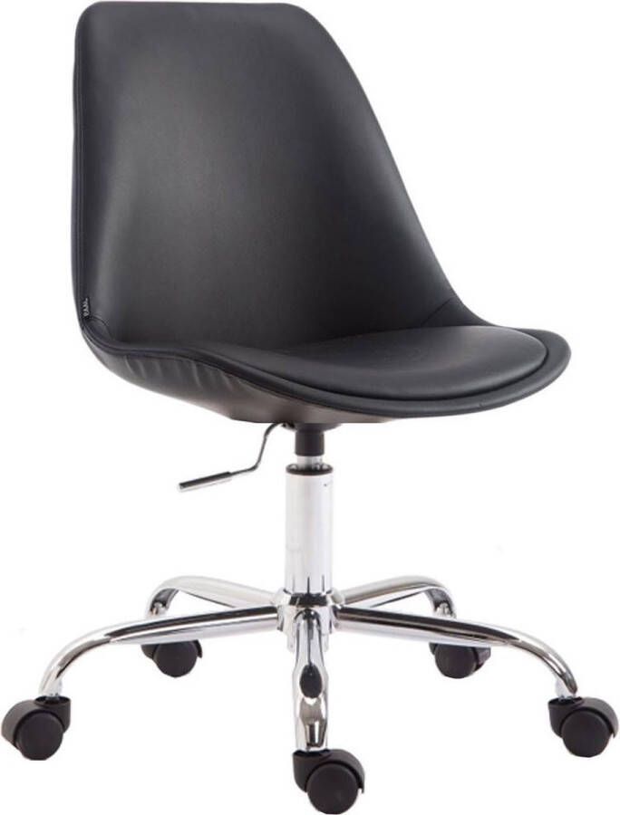 Luxe Comfort Bureaustoel In hoogte verstelbaar Kunstleer Zwart
