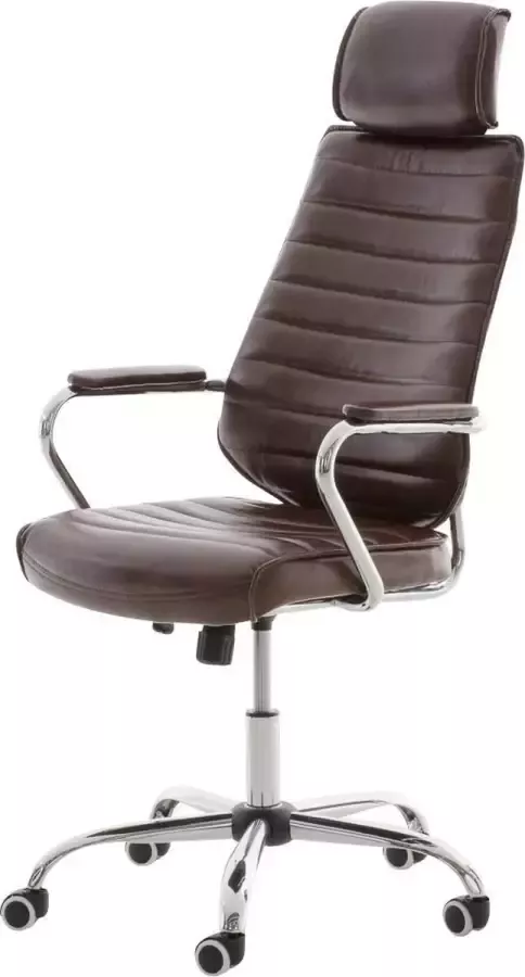 Luxe Comfort Bureaustoel Kantoorstoel Design Hoge rugleuning Kunstleer Bordeaux 60x67x128 cm