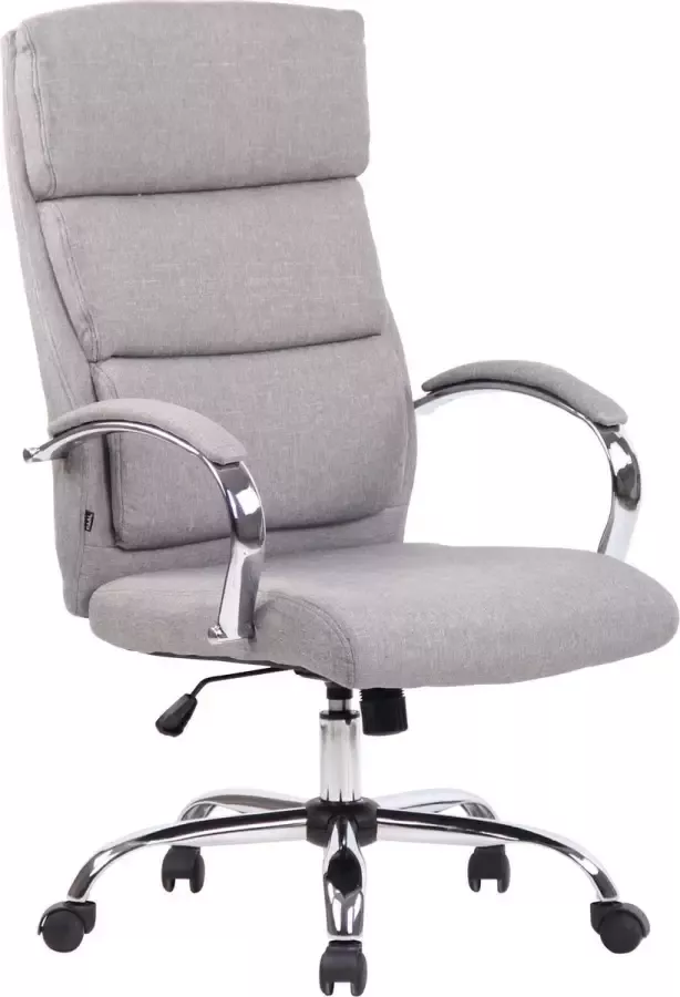 Luxe Comfort Bureaustoel Kantoorstoel Design In hoogte verstelbaar Polyester Grijs