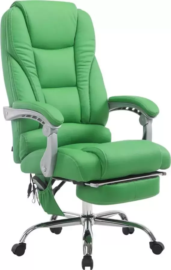 Luxe Comfort Bureaustoel Massagestoel Design Ergonomisch Kunstleer Groen 68x64x127 cm