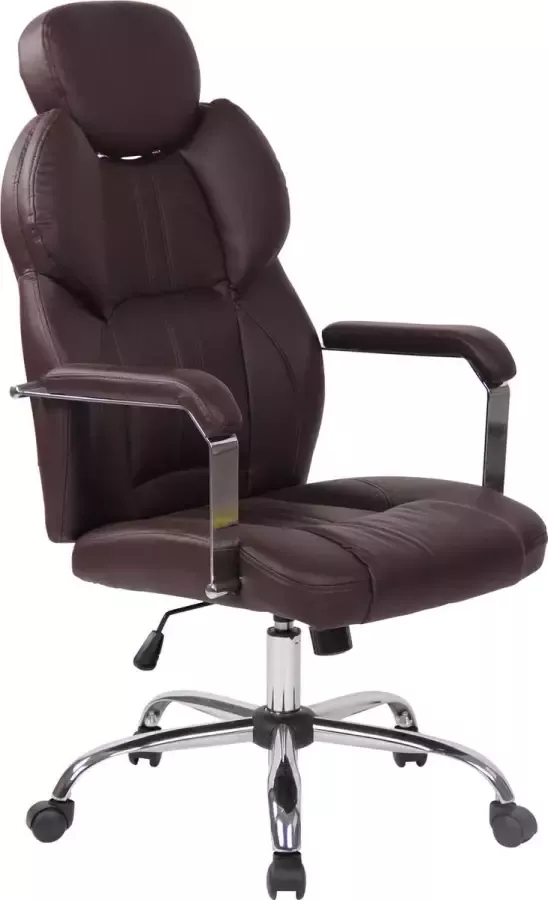 Luxe Comfort Bureaustoel Stoel Bureau Kunstleer Comfortabel Bruin