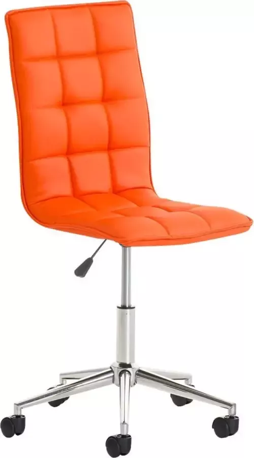 Luxe Comfort Bureaustoel Stoel Design In hoogte verstelbaar Kunstleer Oranje 57x57x106 cm