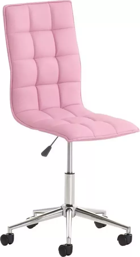 Luxe Comfort Bureaustoel Stoel Design In hoogte verstelbaar Kunstleer Roze 57x57x106 cm