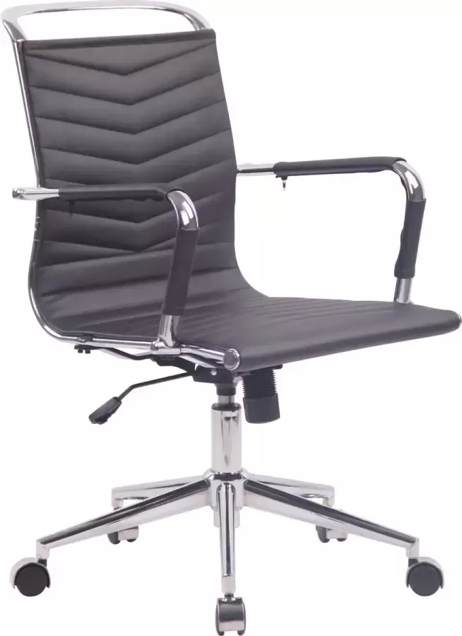 Luxe Comfort Bureaustoel Stoel Design In hoogte verstelbaar Kunstleer Zwart 56x64x102 cm