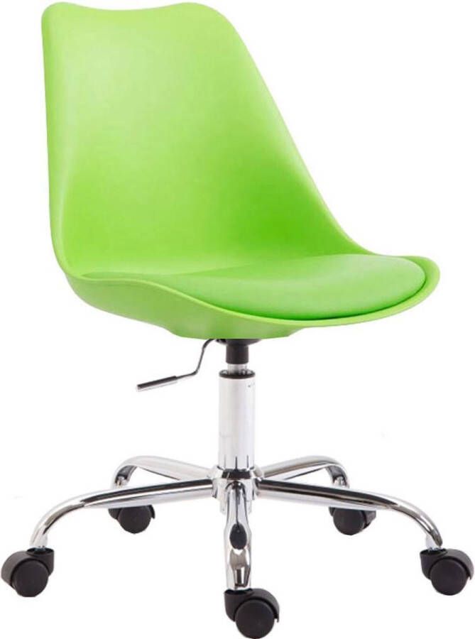 Luxe Comfort Bureaustoel Stoel Scandinavisch design In hoogte verstelbaar Kunstleer Groen 48x54x91 cm