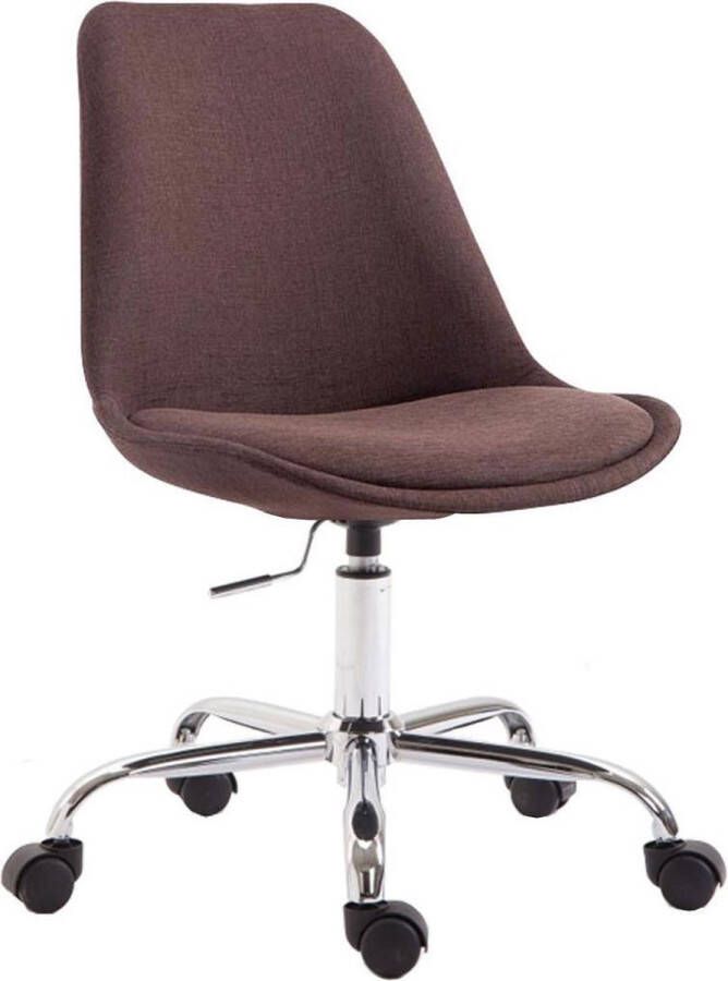 Luxe Comfort Bureaustoel Stoel Scandinavisch design In hoogte verstelbaar Stof Bruin 48x54x91 cm