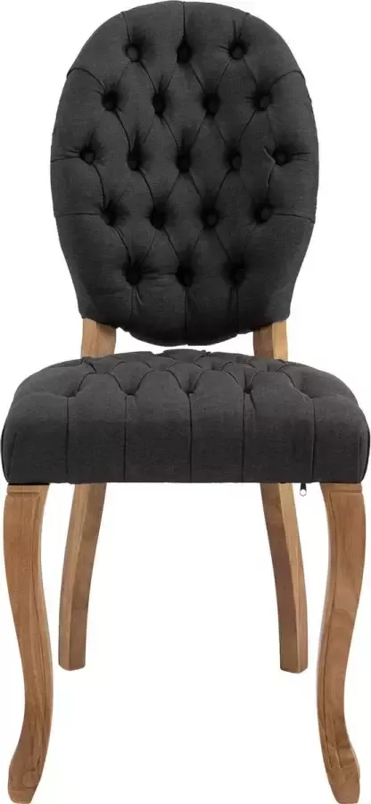 Luxe Comfort Eetkamerstoel Set van 4 Antiek-Licht Donkergrijs
